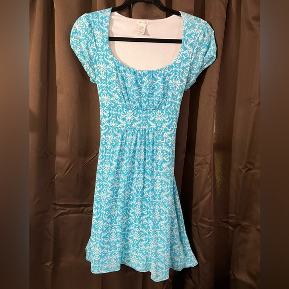 Girl or small Tween Maurices Dress, Size Medium, Blue & White (lined) so cute - Picture 1 of 3